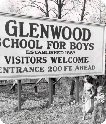 Historic sign of Glenwood Academy